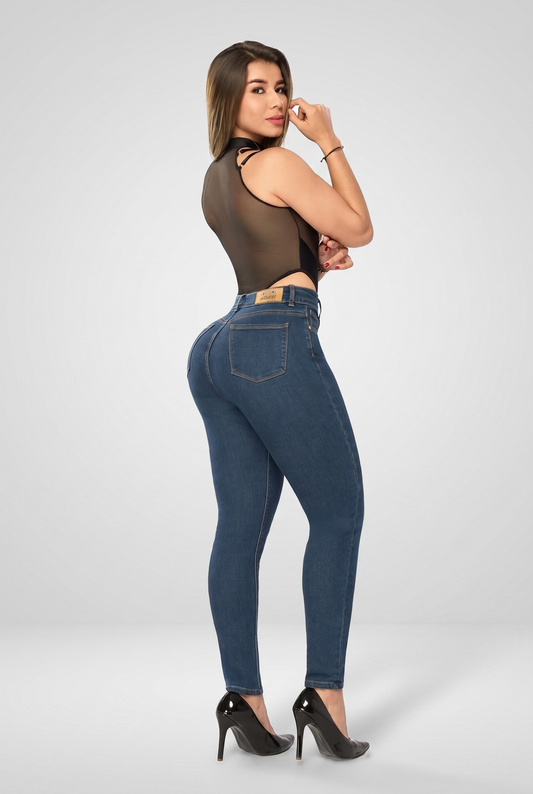 JEANS CLASICO DAMA REF AZUL MEDIO